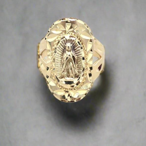 10K Gold Virgin Guadalupe Ring