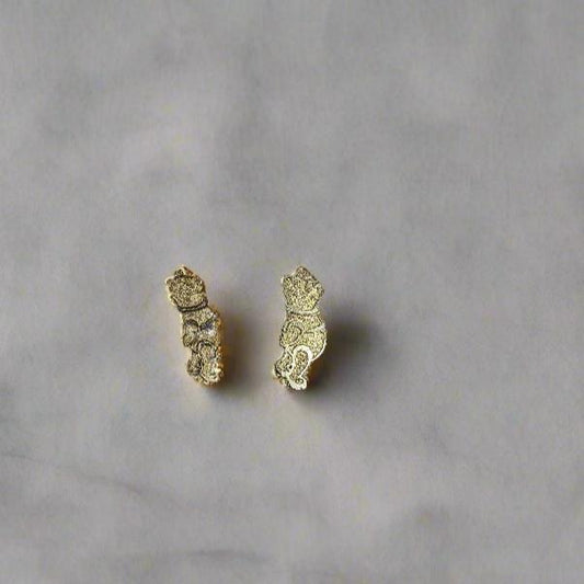 10K Gold Winnie the Pooh Earrings