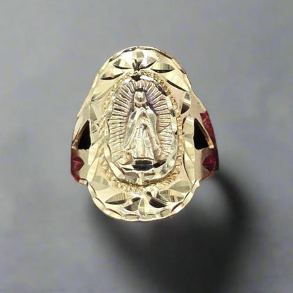 10K Gold Virgin Guadalupe Ring