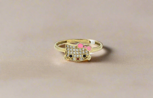 10k Gold Hello Kitty Ring