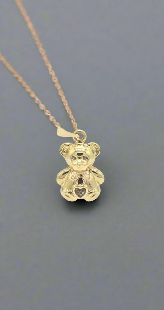 10k Gold Bear Pendant