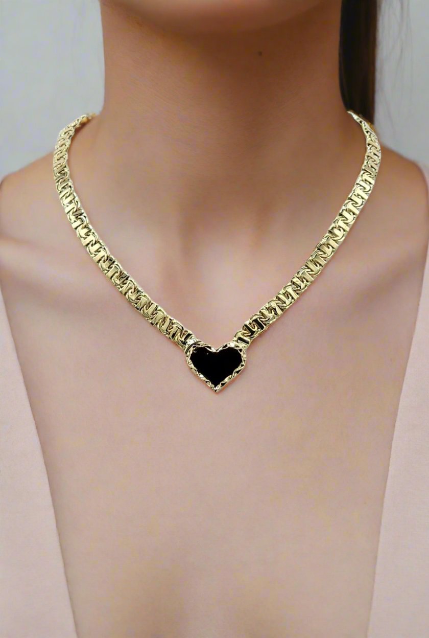 Heart Chino Link Necklace