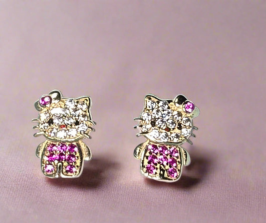 10k Hello Kitty Stud Earrings